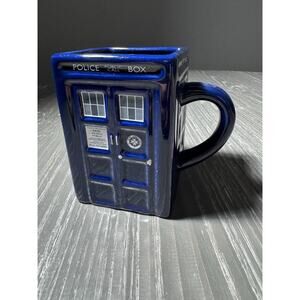 Doctor Who Tardis Coffee Mug Blue Police Public Call Box Zeon 2012 Handle